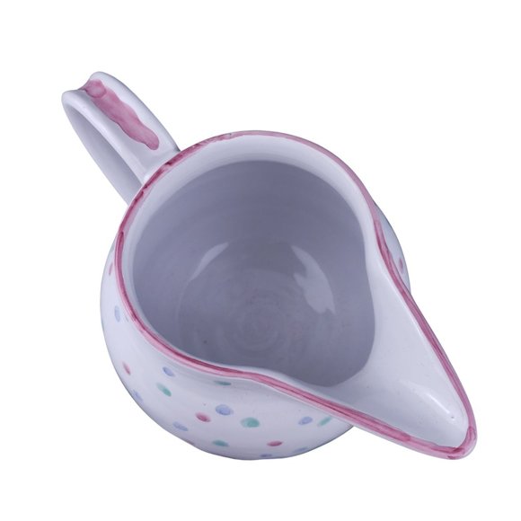 Mesa International Chenille 8 cup Pitcher Vintage Hand Painted Italy Blue Pink - Picture 5 of 8